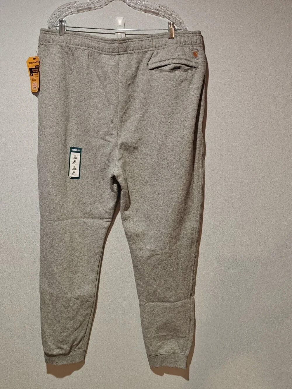 NWT Carhartt Relaxed Fit Joggers Mens XL Gray Sweatpants Pockets